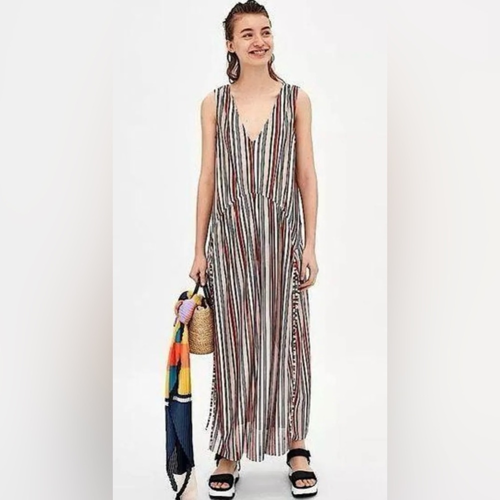 Zara semi sheer knit dress